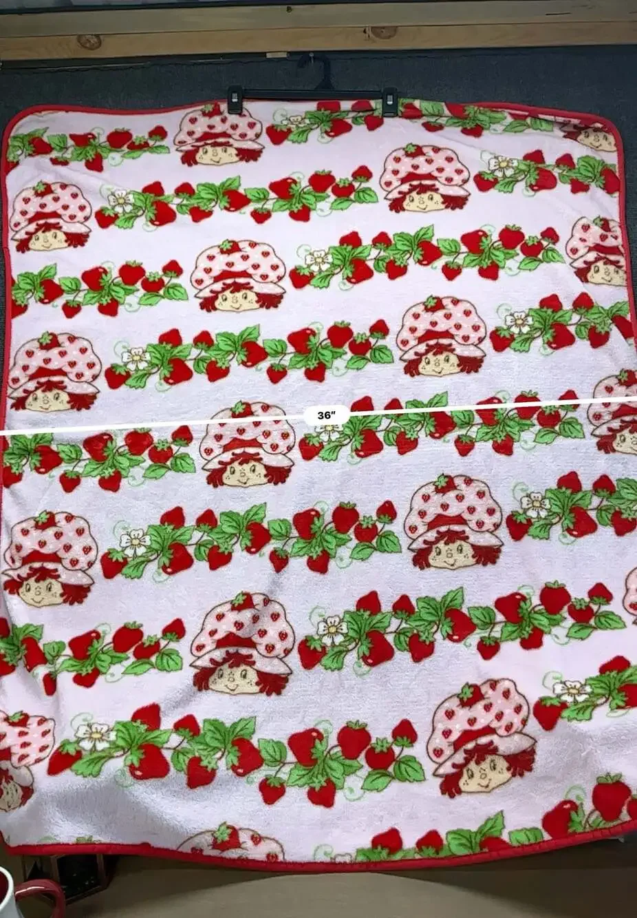 Strawberry Shortcake Strawberries Galore Pink Microfiber Throw Blanket
